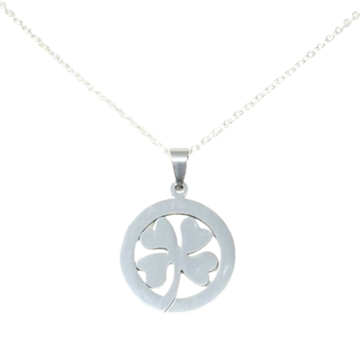 Four leaf lucky irish clover necklace