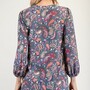 Paisley Bishop Sleeve Top - Denim Blue-3