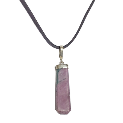 Ruby in zoisite pendant necklace