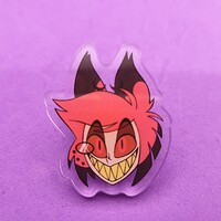 Hazbin Hotel Acrylic Alastor Pin - Thumbnail 1