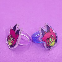 Hazbin Hotel Acrylic Alastor Spinner Ring - Thumbnail 2