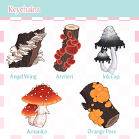 Mushroom 1.75" Acrylic Keychains - Thumbnail 1