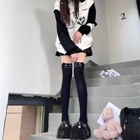 Cute Panda Knee Length Socks  - Thumbnail 4