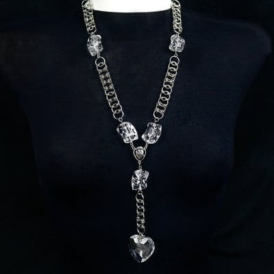Glassy rosary necklace