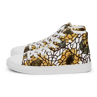 Sunflower Panes Womens high top canvas shoes - Thumbnail 18