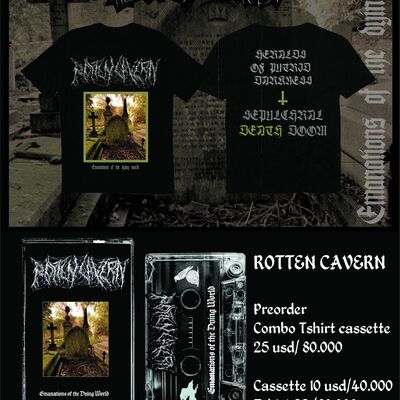 Rotten cavern " emanations of the dying world" tape+ tshirt 