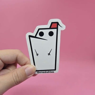 Eraser-San sticker (no thoughts)
