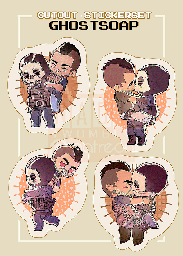 01 CUT OUT STICKERSET GHOSTSOAP