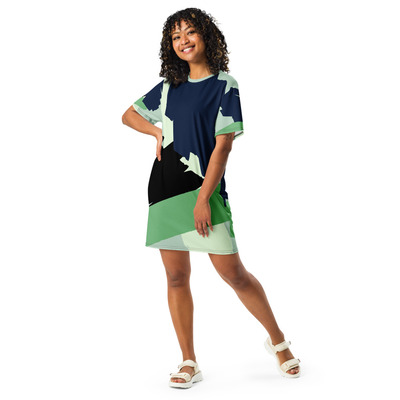 Sky light t-shirt dress - Thumbnail 1