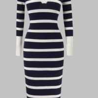 Stripe tube knit dress - Thumbnail 3
