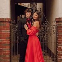 Charming Red A Line Sweetheart Chiffon Long Prom Dresses with Long Sleeves,PD231113 - Thumbnail 3