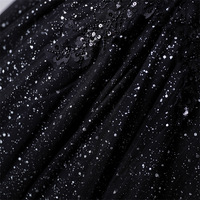 Black Sparkle Evening Gown Elegant Off-shoulder Puffy Skirt - Thumbnail 5