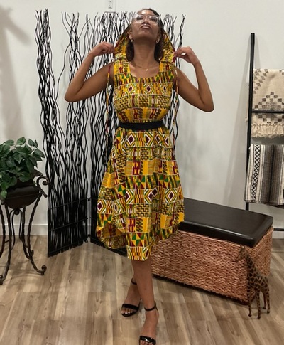 Hooded Knee Length Dress