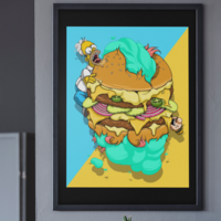 A3 Print by Dhani Barragan "Deconstructed Burger" - Thumbnail 2