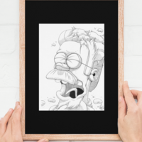 Drawing by Dhani Barragan "Astonished Ned"  - Thumbnail 1