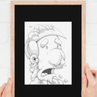 Drawing by Dhani Barragan "Astonished Milhouse" - Thumbnail 1