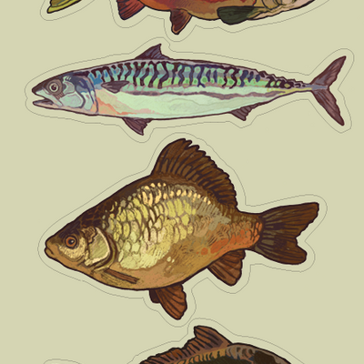 Fish sticker sheet 2025