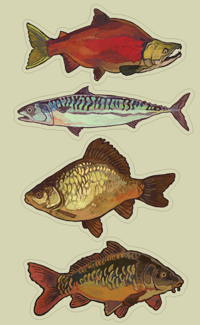 Fish sticker sheet 2025
