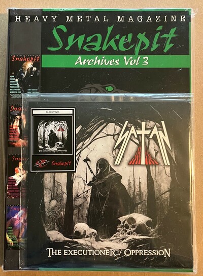 SNAKEPIT ARCHIVES VOL. 3 (Collects Issues #10- 13 of the great European Heavy Metal mag w/ bonus 7" SATAN NWOBHM single)