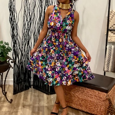 Calf length racerback dress