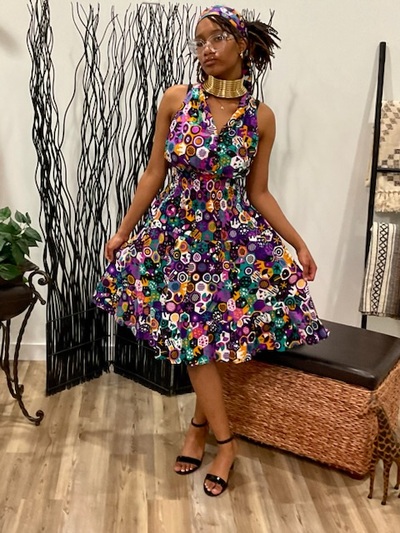 Calf length racerback dress