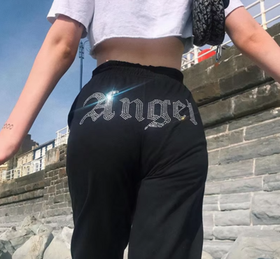 ANGEL RHINESTONE JOGGER PANTS