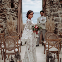 Sexy Sheath Wedding Dress, Lace Bridal Dress Wedding Gown - Thumbnail 1