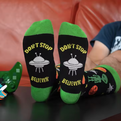 Don't stop believin' socks