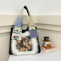 Jfashion Cartoon Furry Canvas Shoulder Bag - Thumbnail 5