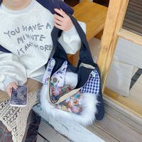 Jfashion Cartoon Furry Canvas Shoulder Bag - Thumbnail 2