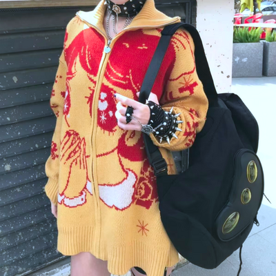 Anime zip up cardigan