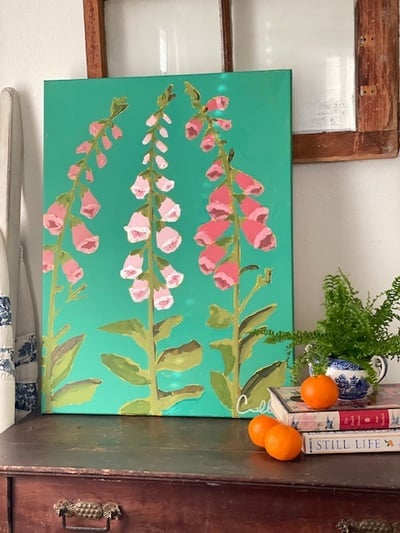 “Blush & Bashful” Original Acrylic 18in x24 in painting 