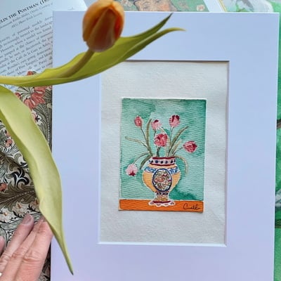 “gentle start” no.01 original watercolor on paper 8x10”