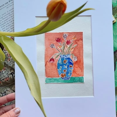 “gentle start” no.02 original watercolor on paper 8x10”