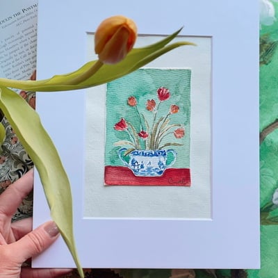 “gentle start” no.03 original watercolor on paper 8x10”