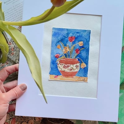 “gentle start” no.04 original watercolor on paper 8x10”