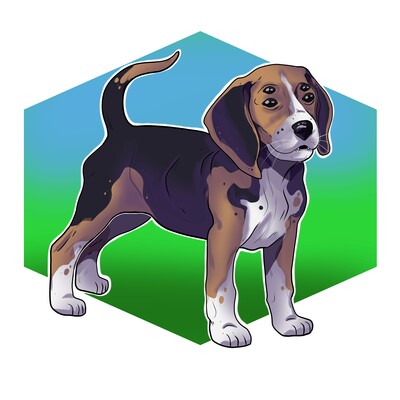 Beagle Heck Hoond Sticker