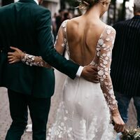 Elegant Wedding Jumpsuit, Lace Jumpsuit Pants - Thumbnail 1