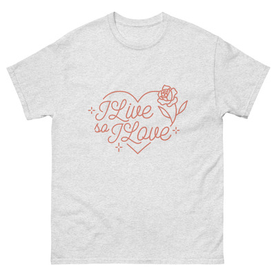 BTS NAMJOON I live so I love heather Grey graphic tee