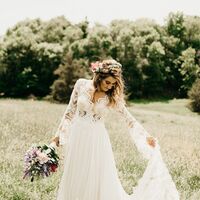 Sexy A-line Wedding Dress, Lace Bridal Dress Wedding Gown - Thumbnail 1