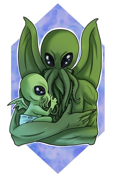 Dad-Thuhlu and Cute-Thuhlu Sticker