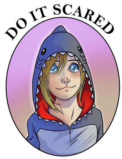 Do it Scared (keychain and sticker sold separatly) 