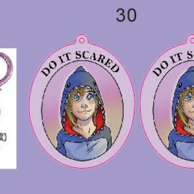 Do it scared (keychain and sticker sold separatly) 