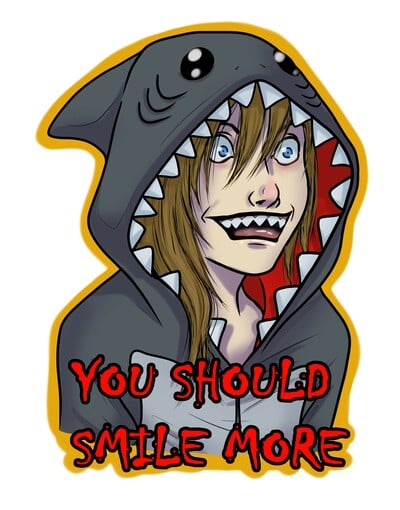 Smile More (sticker and window cling sold separatly)