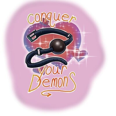 Conquer your demons sticker