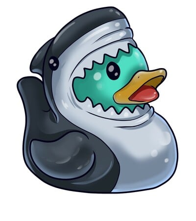 Shark Duck Earrings ( Key-Chain or sticker) (sold separately) 