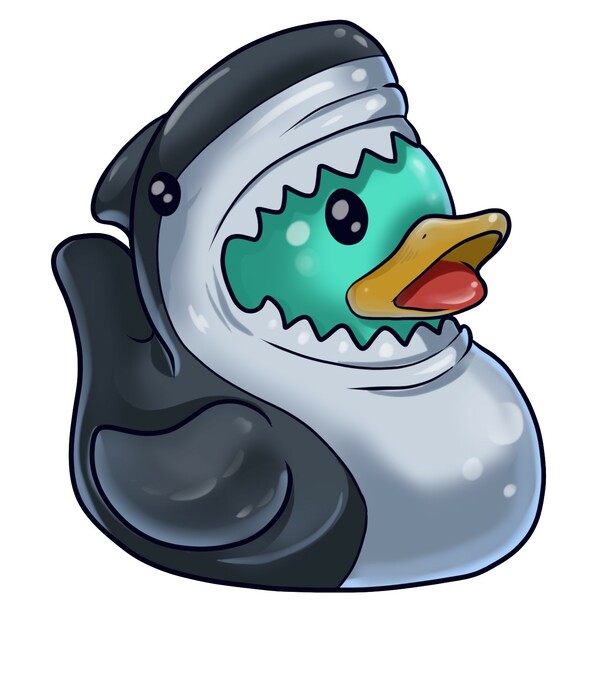 Shark Duck Earrings ( Key-Chain or sticker) (sold separately) 