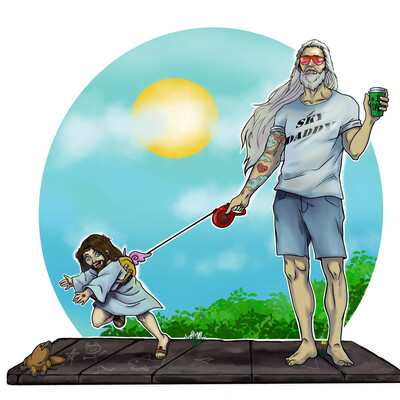 Sky daddy key-chain, (sticker sold separately)