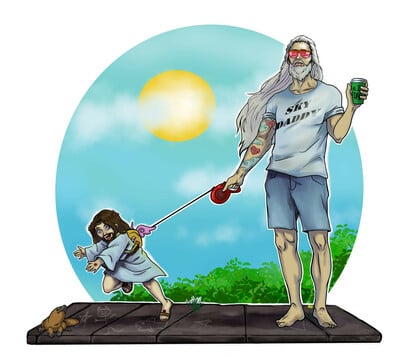 Sky Daddy key-chain, (Sticker sold separately)