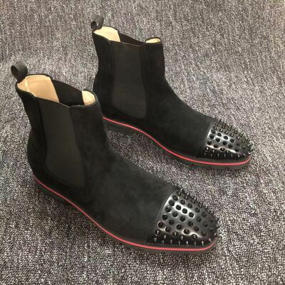 Chelsea boots men's boots high-top rivet decoration - Thumbnail 4